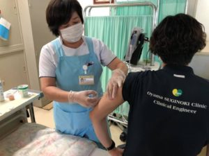 インフルエンザワクチン予防接種始める